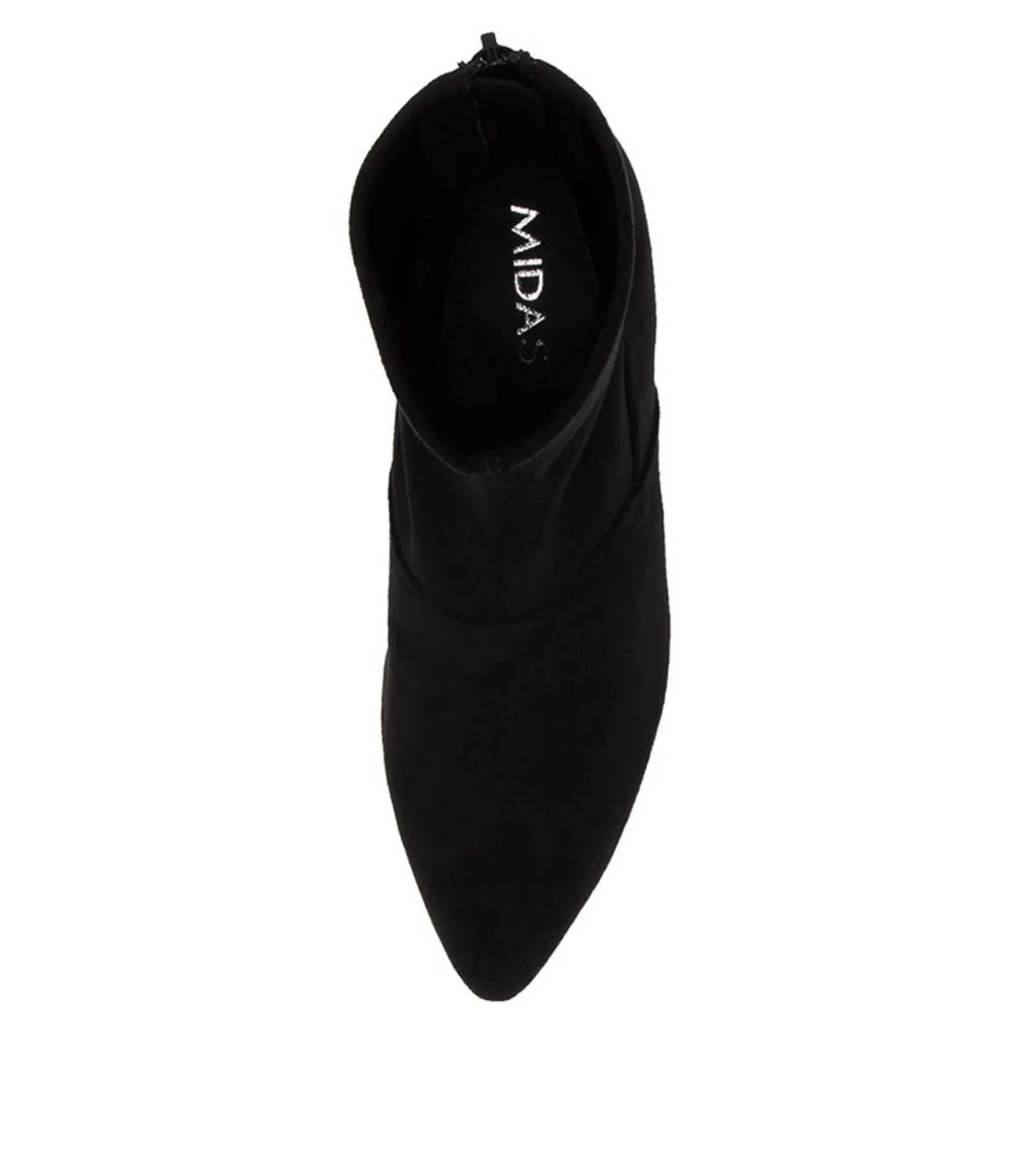 Clearance Midas Shoes Jollie Black Microsuede Ankle Boots