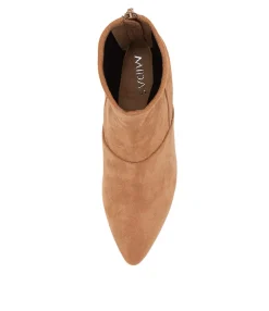 Cheap Midas Shoes Jollie Camel Microsuede Ankle Boots