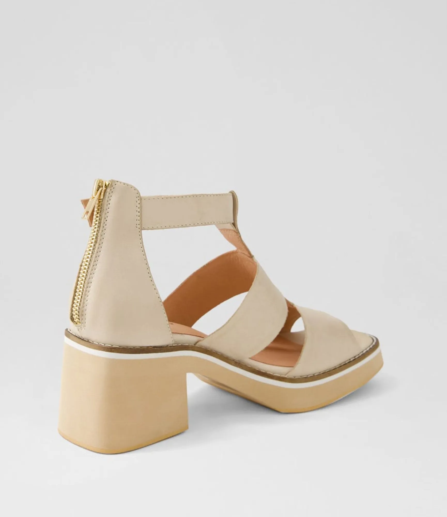 Online Midas Shoes Jonson Vanilla Leather Sandals