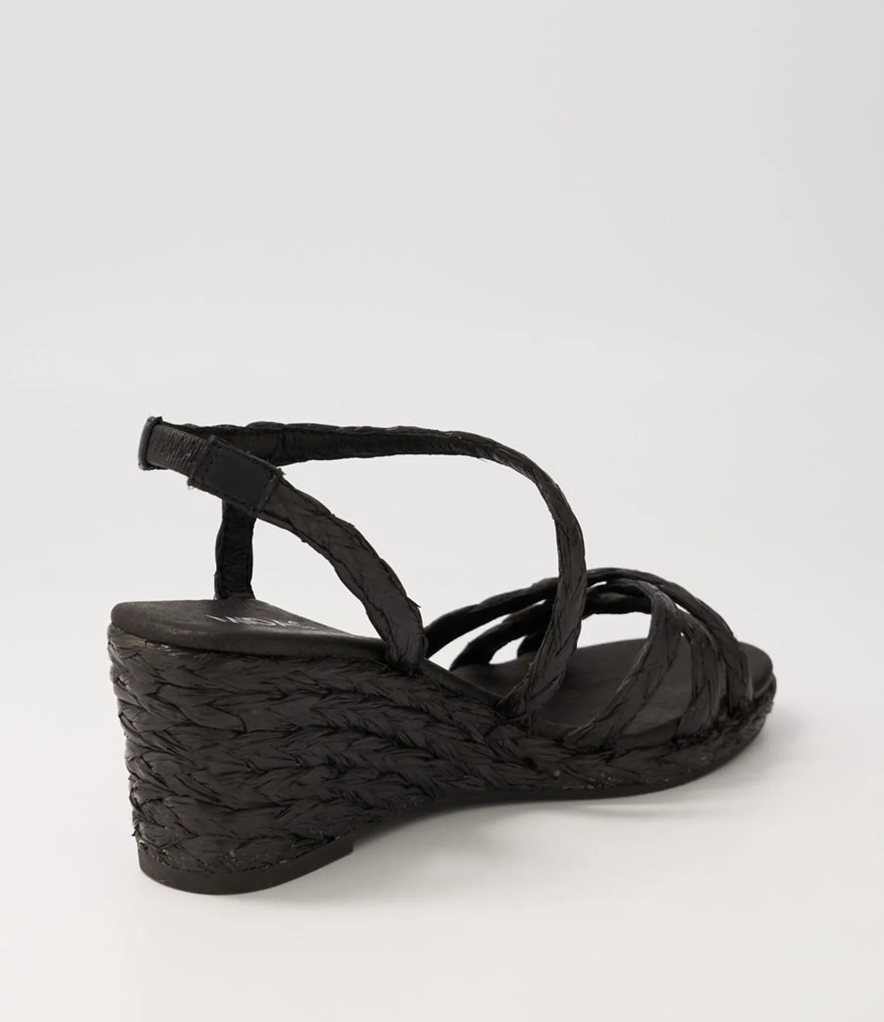New Midas Shoes Jordie Black Woven Espadrilles