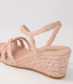 Cheap Midas Shoes Jordie Blush Woven Espadrilles