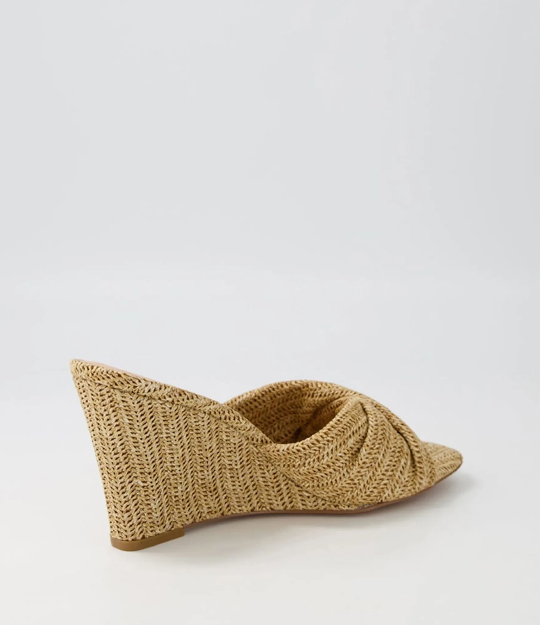 Fashion Midas Shoes Kacha Natural Syn Raffia Slides
