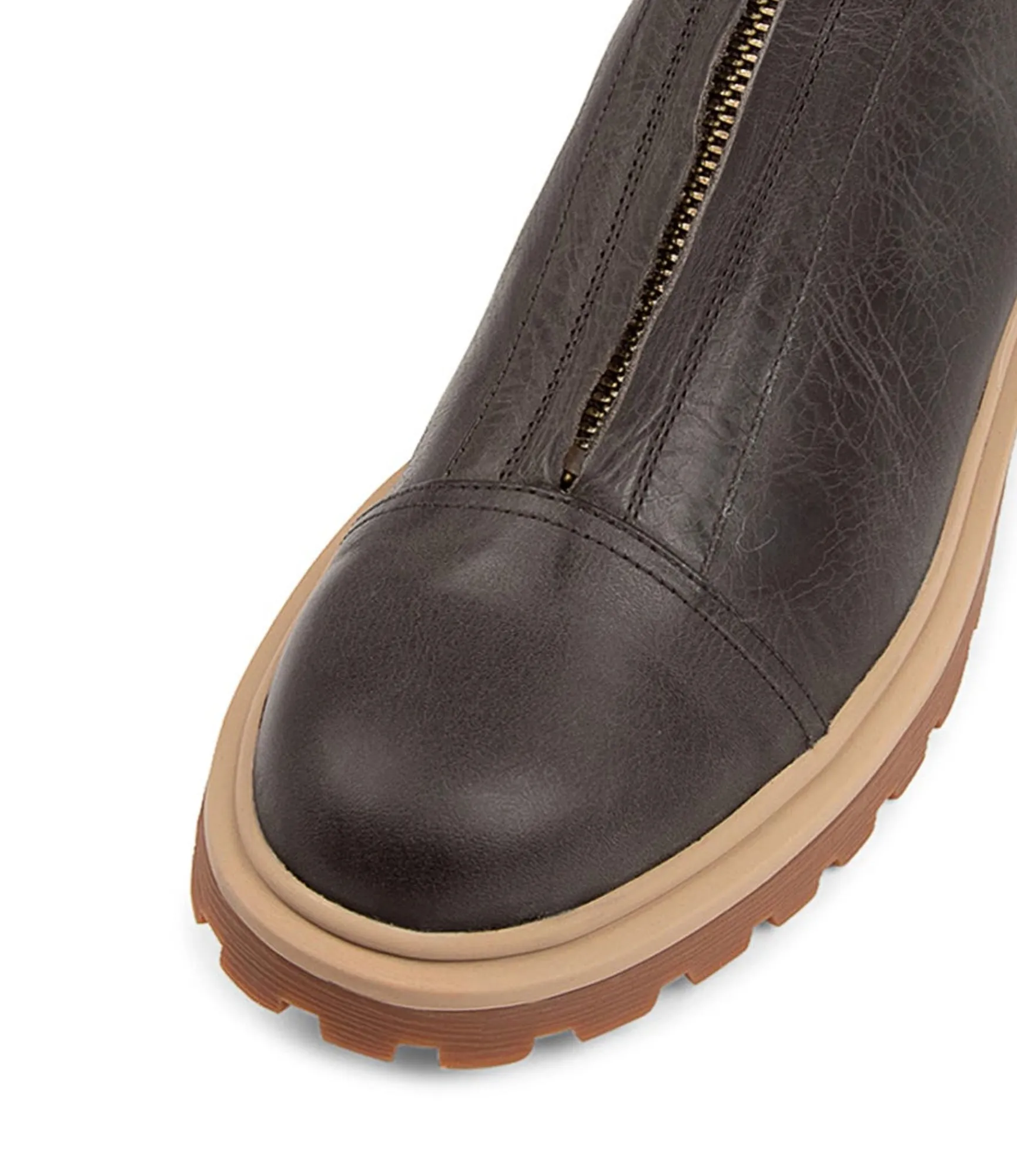 Clearance Midas Shoes Kalaxy Choc Sand Fur Rugged Leather Ankle Boots