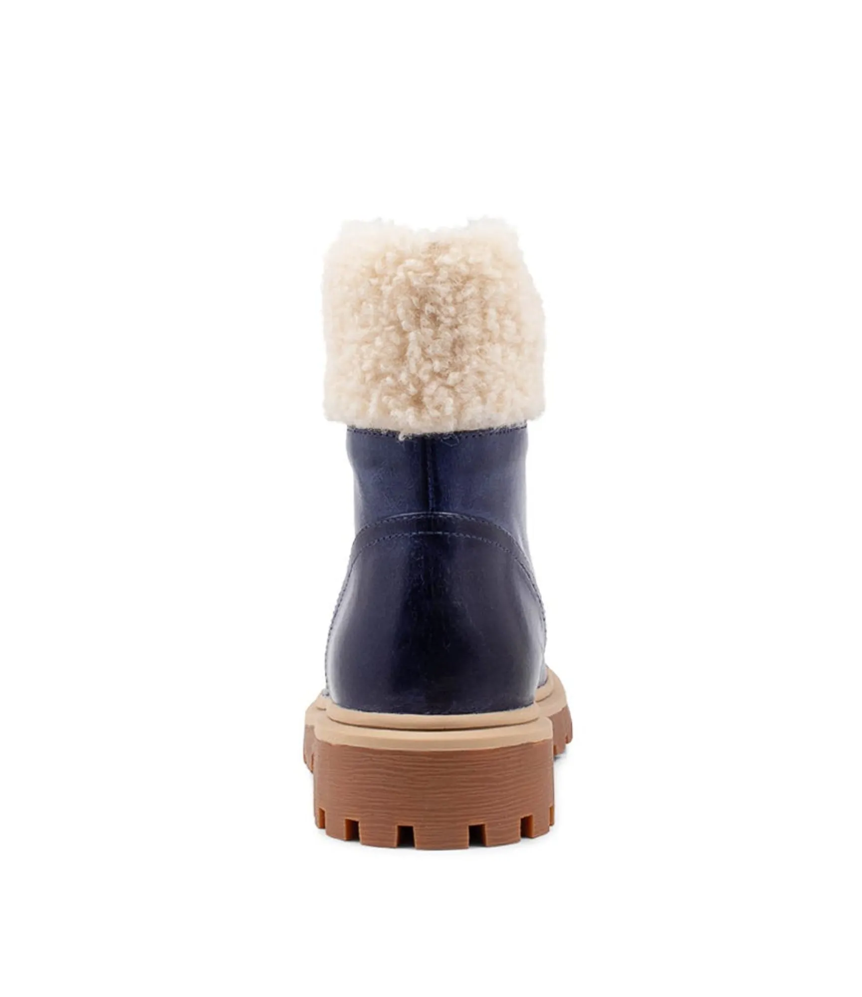 New Midas Shoes Kalaxy Sapphire Leather Sand Fur Ankle Boots