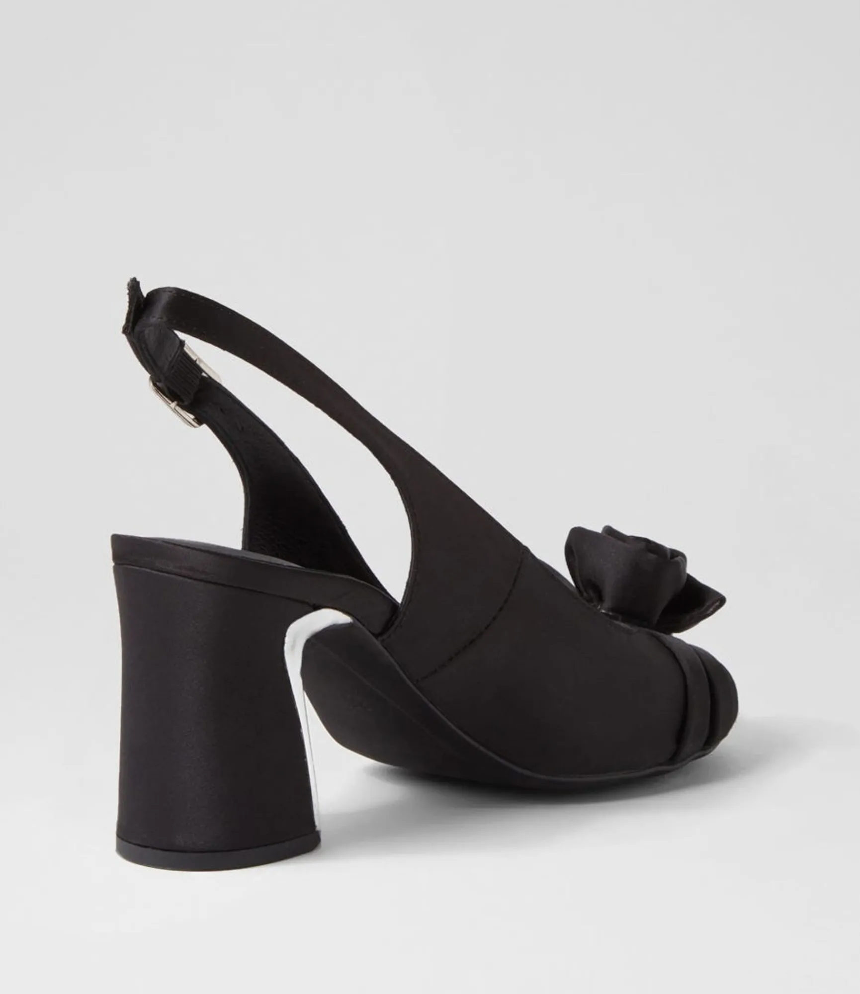 Cheap Midas Shoes Keke Black Satin Sandals