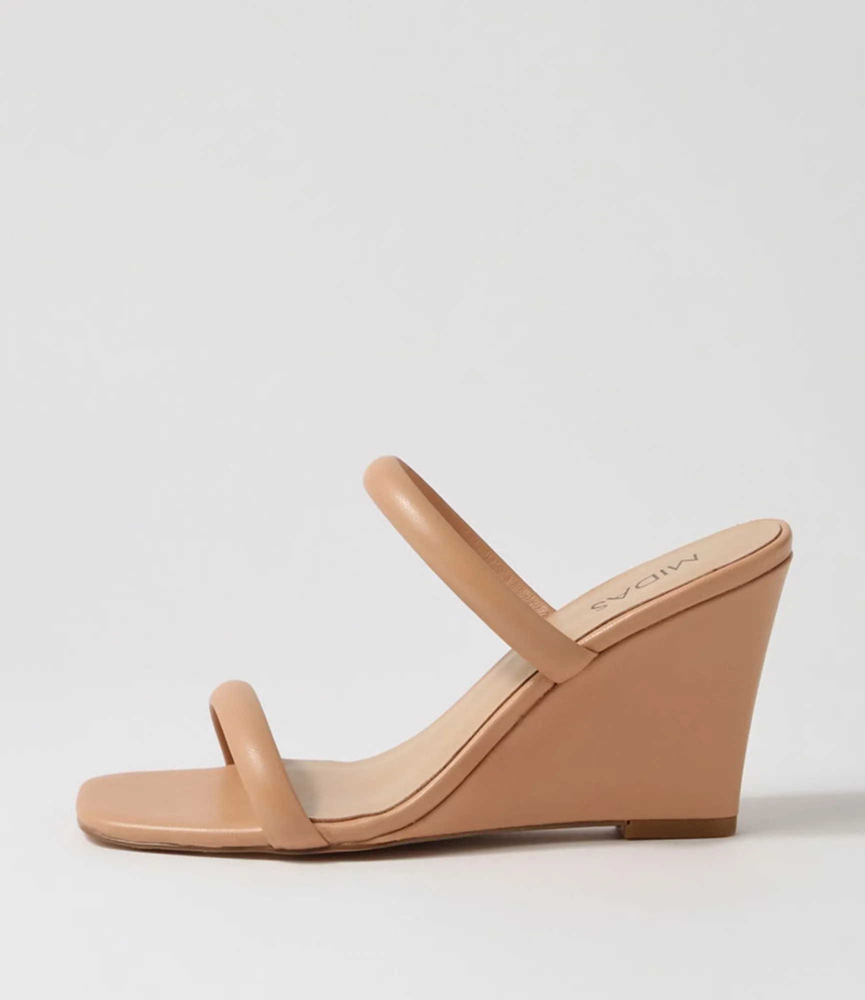 Best Midas Shoes Kimi Nude Leather Slides