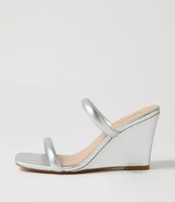 Flash Sale Midas Shoes Kimi Silver Leather Slides