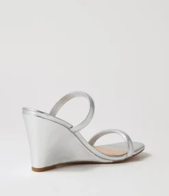 Flash Sale Midas Shoes Kimi Silver Leather Slides