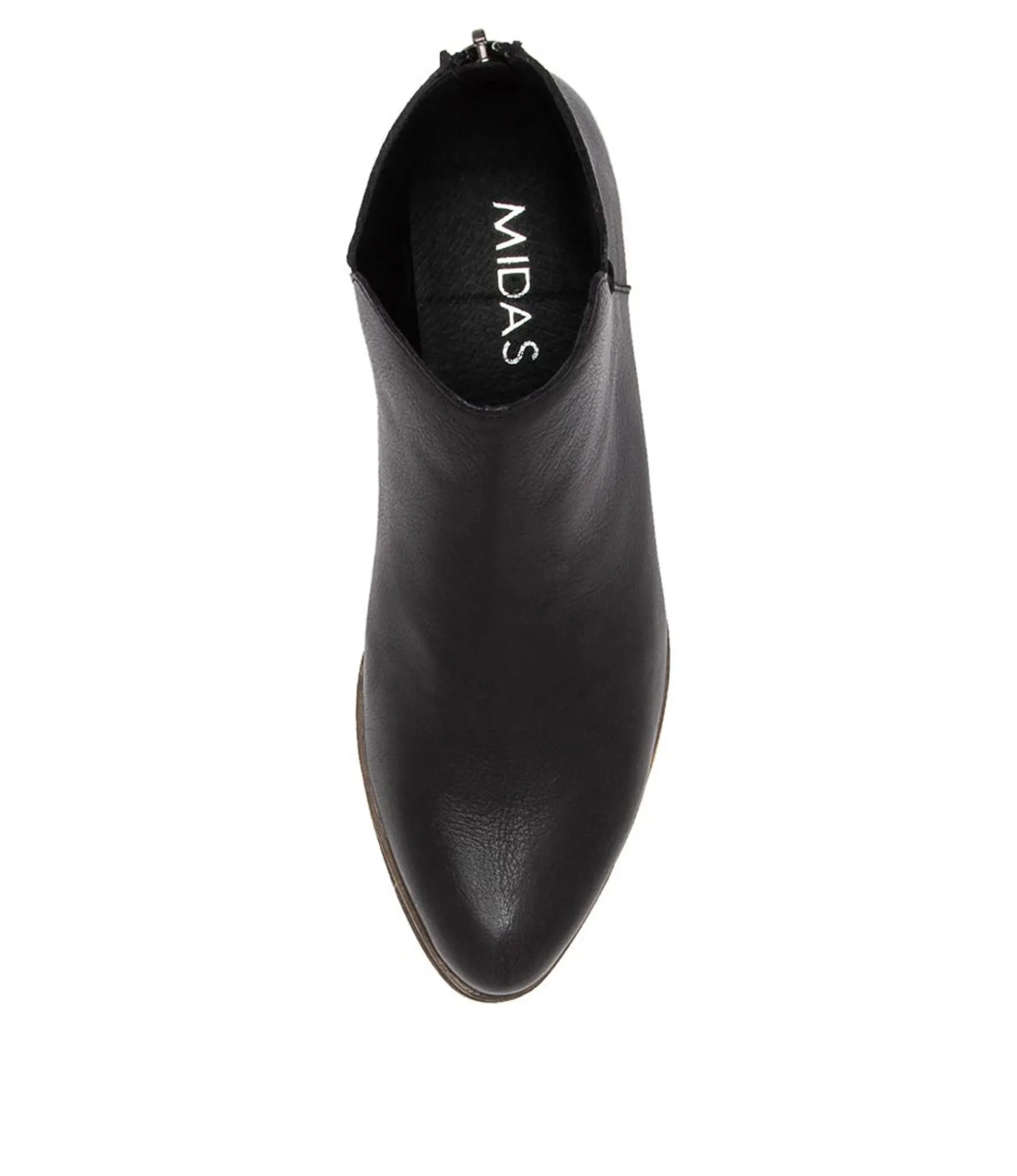 Discount Midas Shoes Kippy Black Leather Ankle Boots