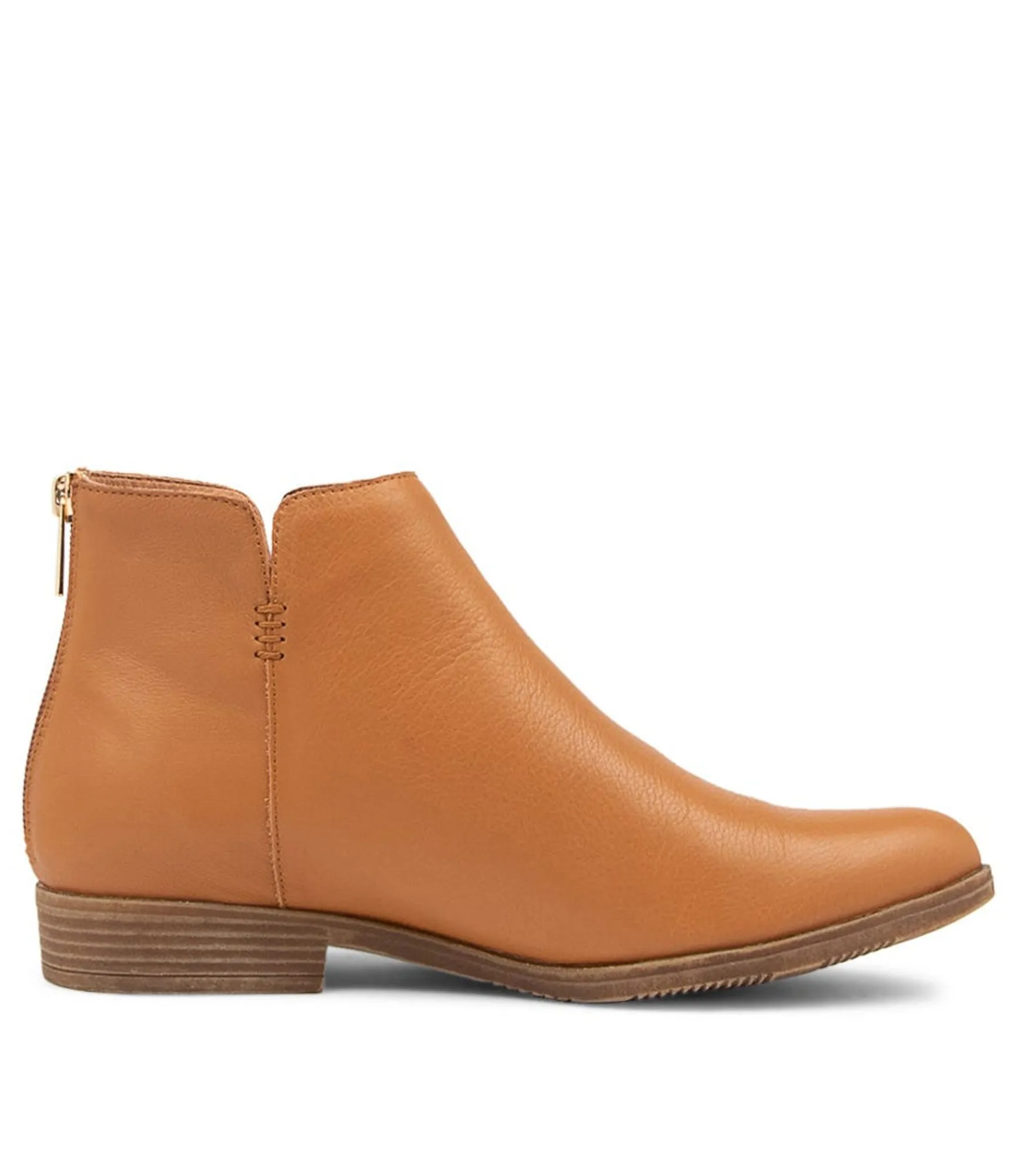 Sale Midas Shoes Kippy Dark Tan Leather Ankle Boots