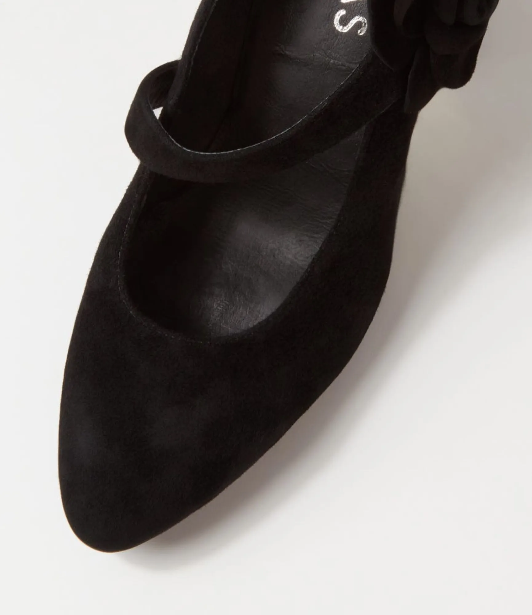 Shop Midas Shoes Kramer Black Suede Mary Jane Heels
