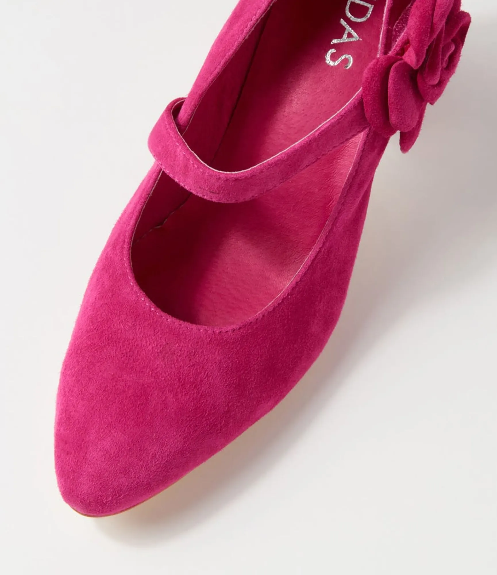 Store Midas Shoes Kramer Fuchsia Suede Mary Jane Heels