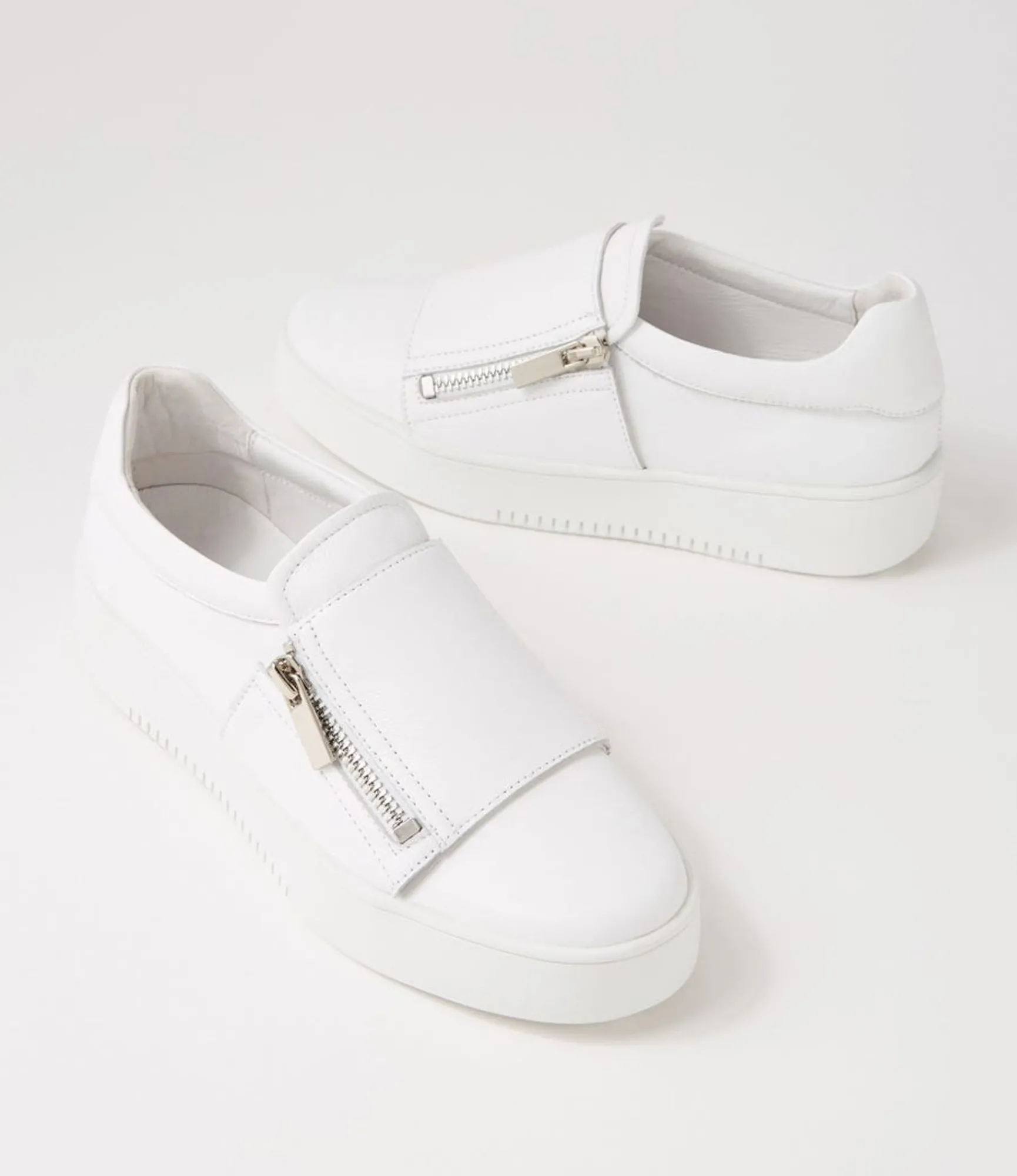 New Midas Shoes Lagoon White Leather Sneakers