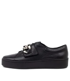 Online Midas Shoes Laia Black Leather Sneakers Bs