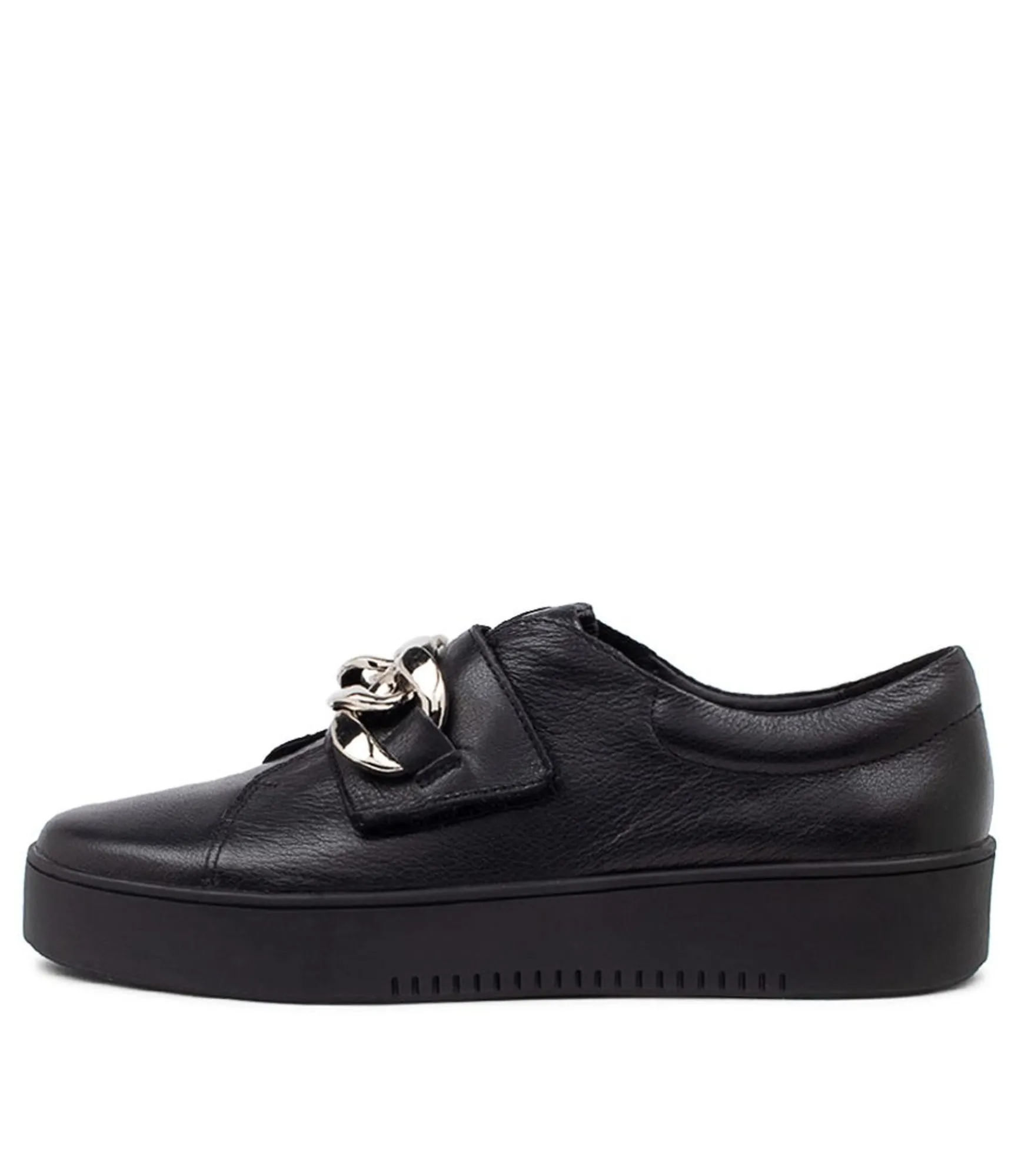 Online Midas Shoes Laia Black Leather Sneakers Bs