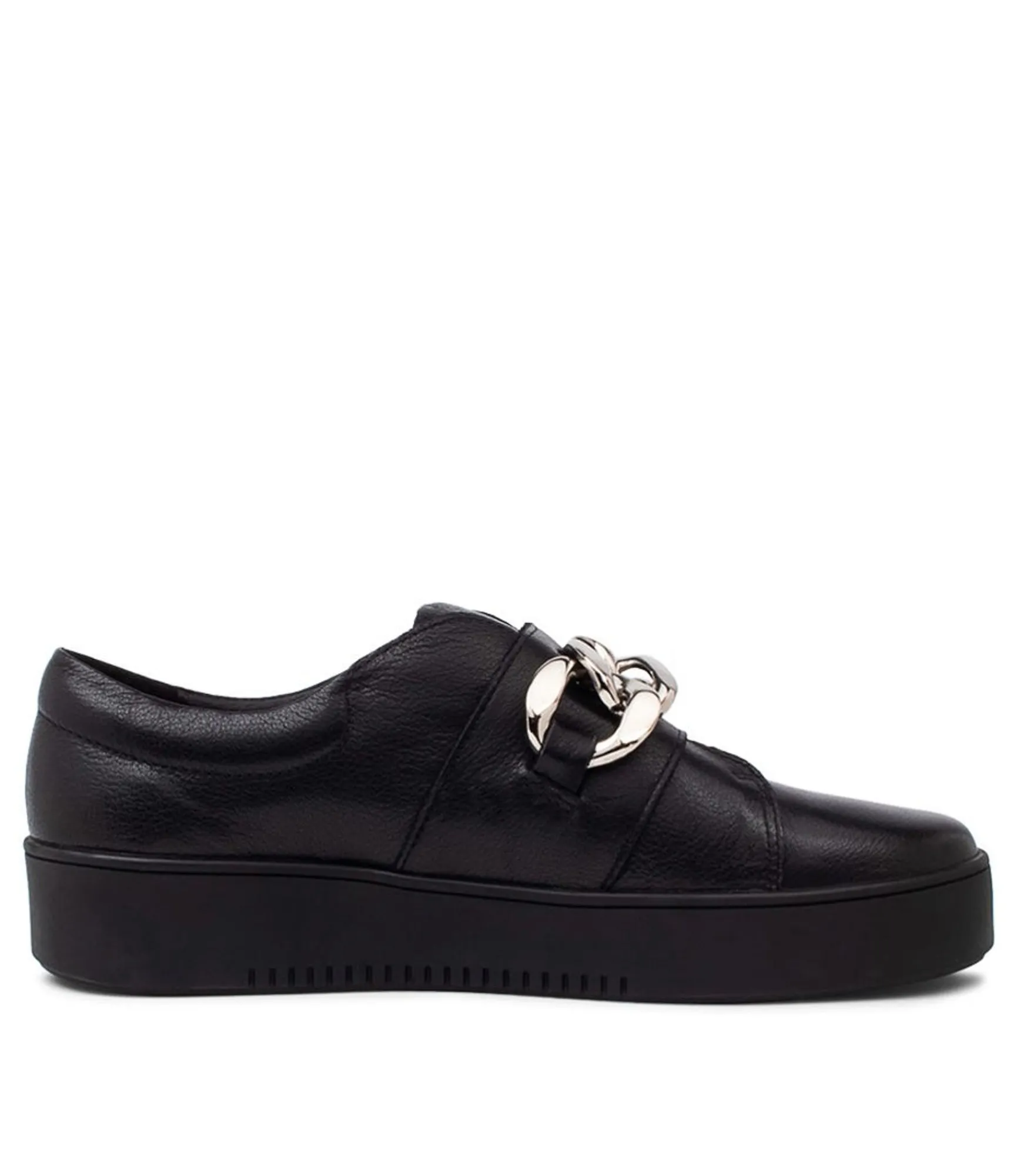 Online Midas Shoes Laia Black Leather Sneakers Bs