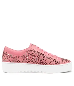 Fashion Midas Shoes Landry Pretty Pink Leather Sneakers Ws