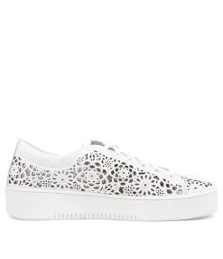 New Midas Shoes Landry White Leather Sneakers Ws