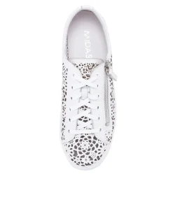 New Midas Shoes Landry White Leather Sneakers Ws