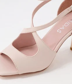 New Midas Shoes Laney Nude Leather Sandals