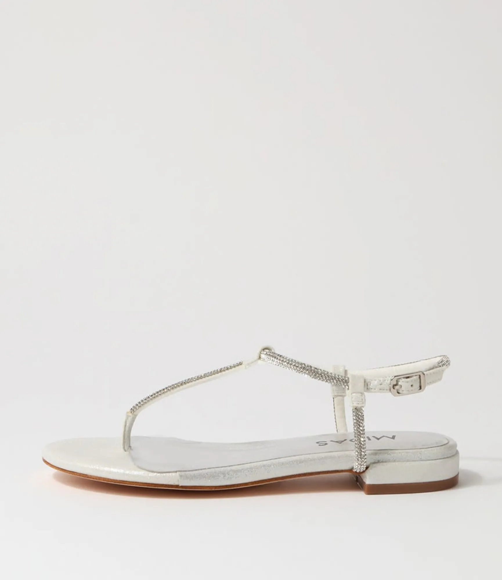 Cheap Midas Shoes Lantana Silver Fabric Sandals