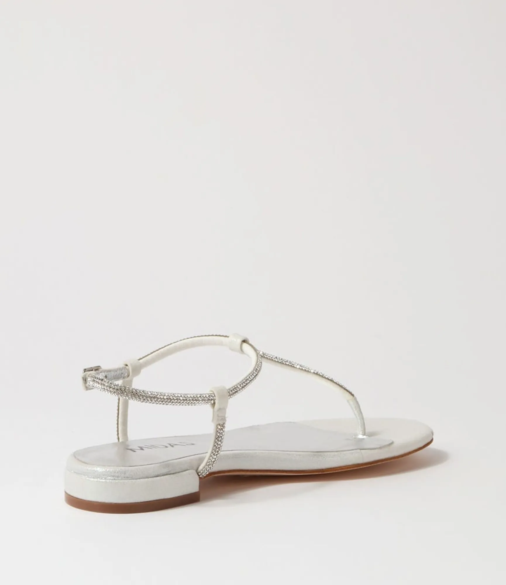 Cheap Midas Shoes Lantana Silver Fabric Sandals