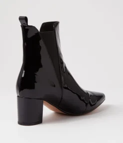 Shop Midas Shoes Larlet Black Patent Leather Chelsea Boots