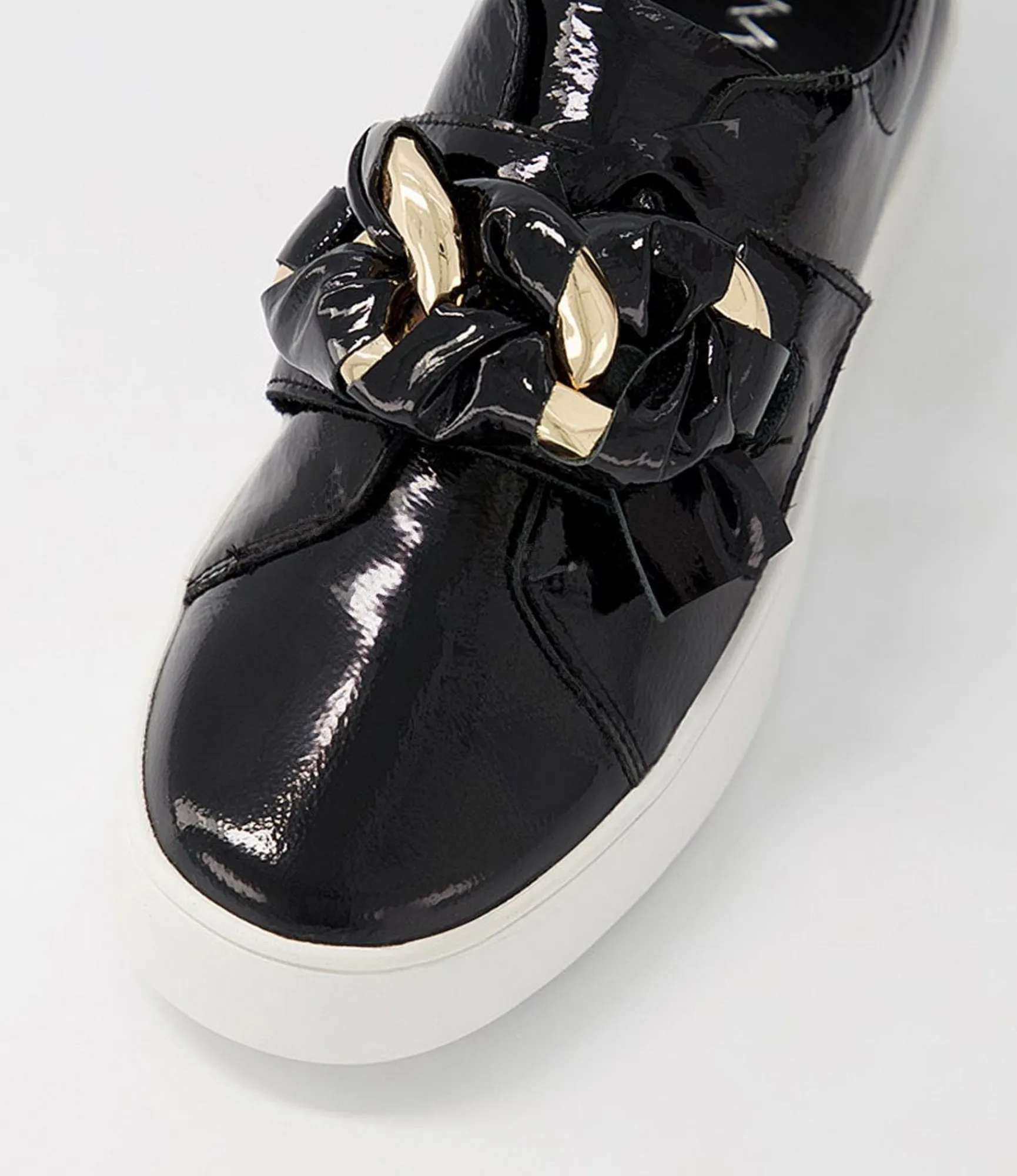 Best Sale Midas Shoes Layar Black White Patent Leather Sneakers