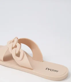 Best Sale Midas Shoes Leela Camel Jelly Slides