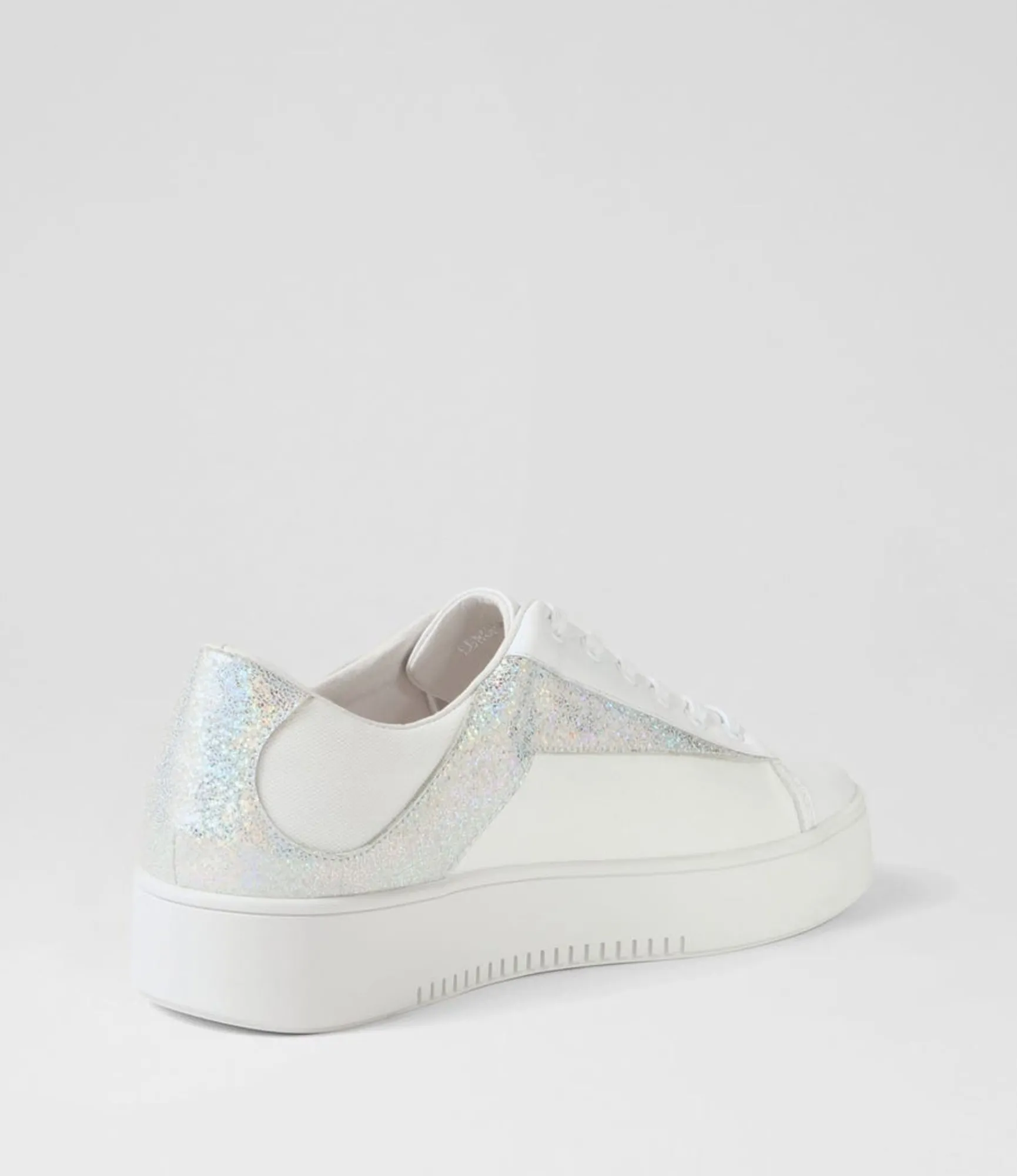 New Midas Shoes Lenoe White Silver Glam Multi Sneakers