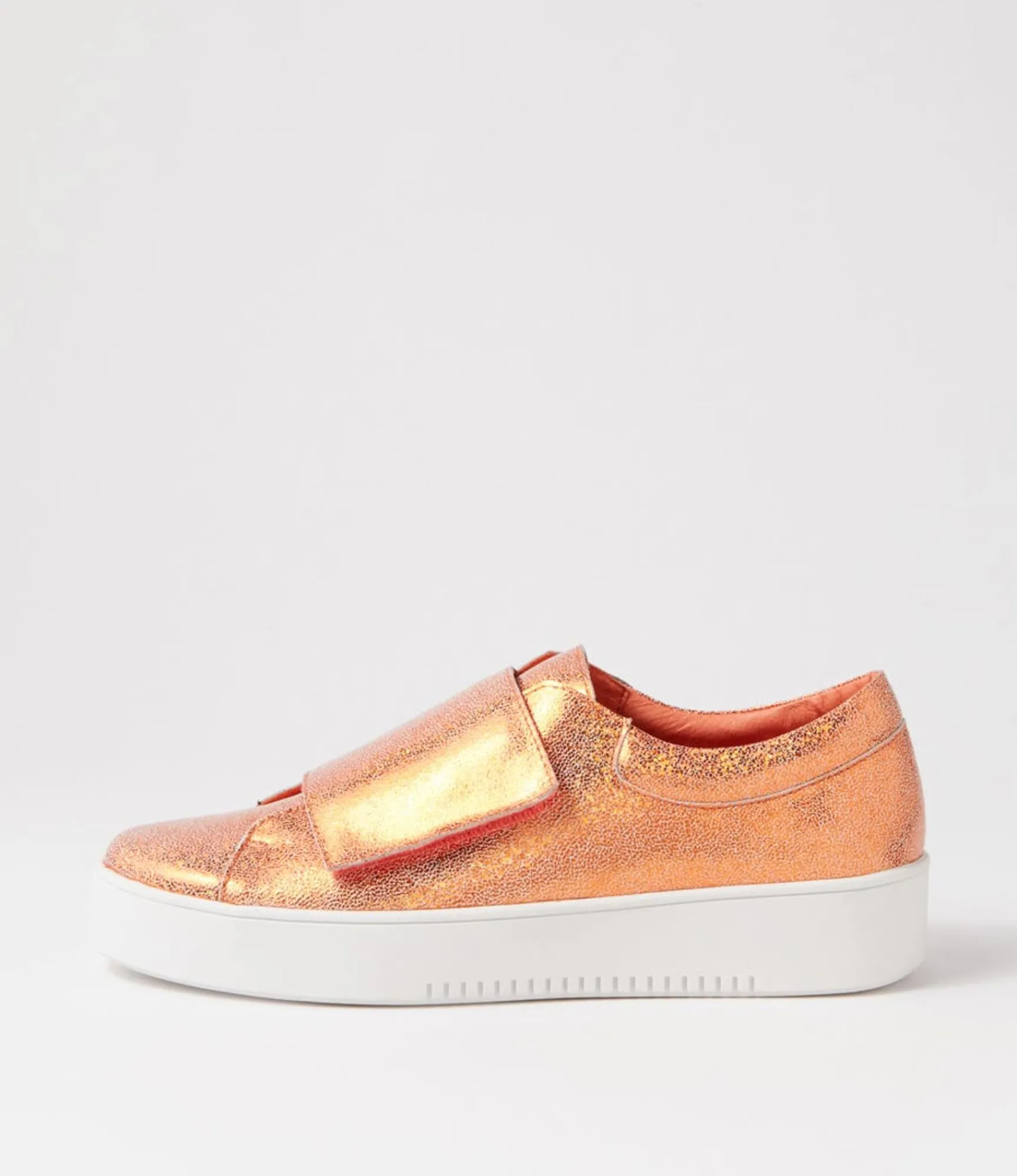 Cheap Midas Shoes Levie Orange Glam Leather Sneakers