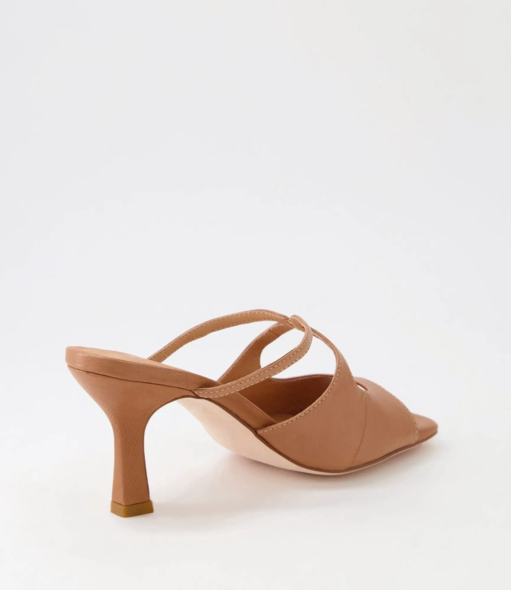 Best Sale Midas Shoes Licola Tan Leather Slides