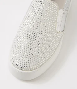 Sale Midas Shoes Liona Silver White Mesh Leather Sneakers