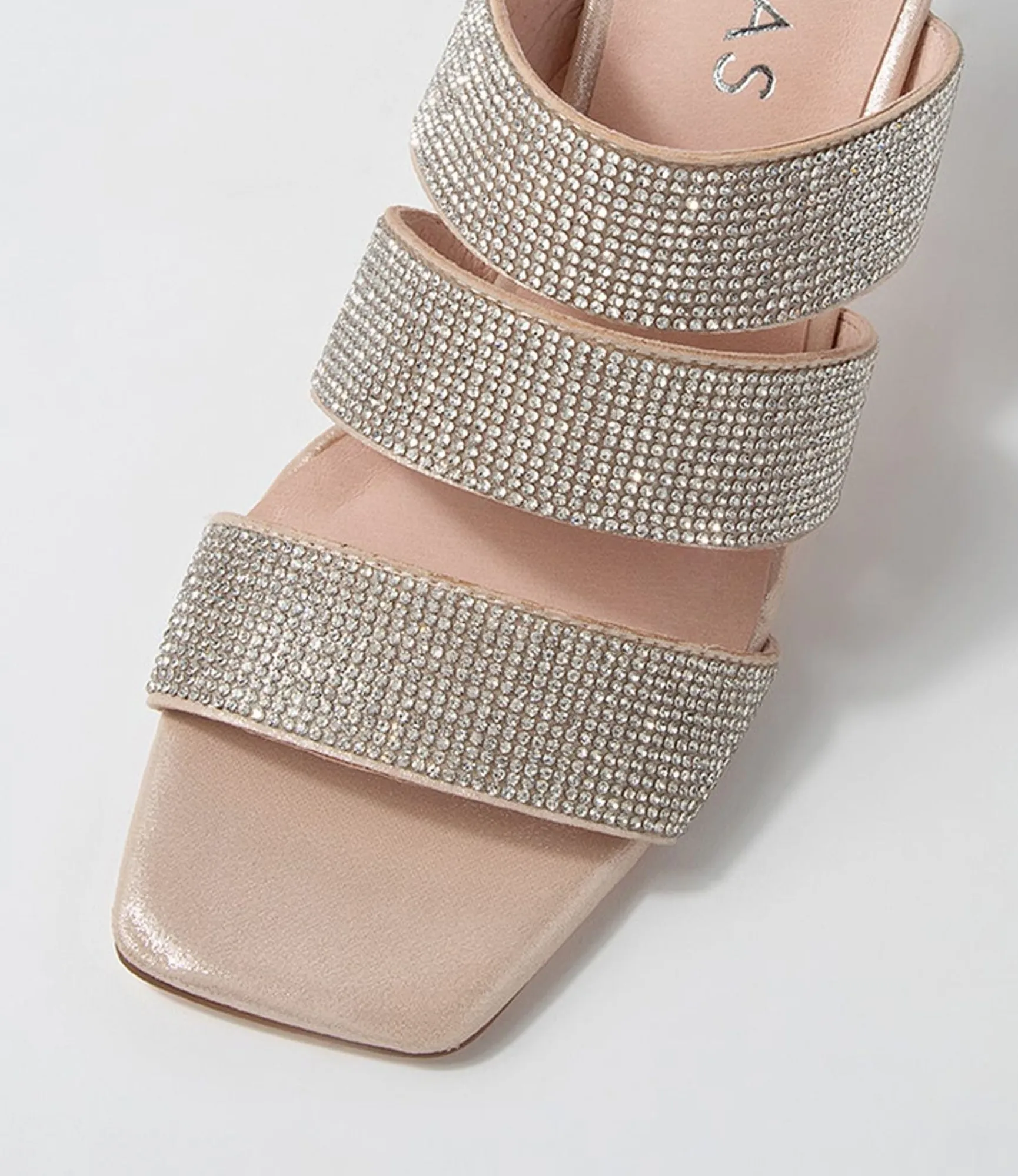 Best Midas Shoes Litzey Nude Silver Leather Jewels Sandals