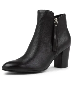 Store Midas Shoes Lizza Black Leather Ankle Boots Bh