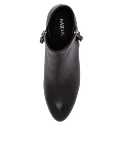 Store Midas Shoes Lizza Black Leather Ankle Boots Bh