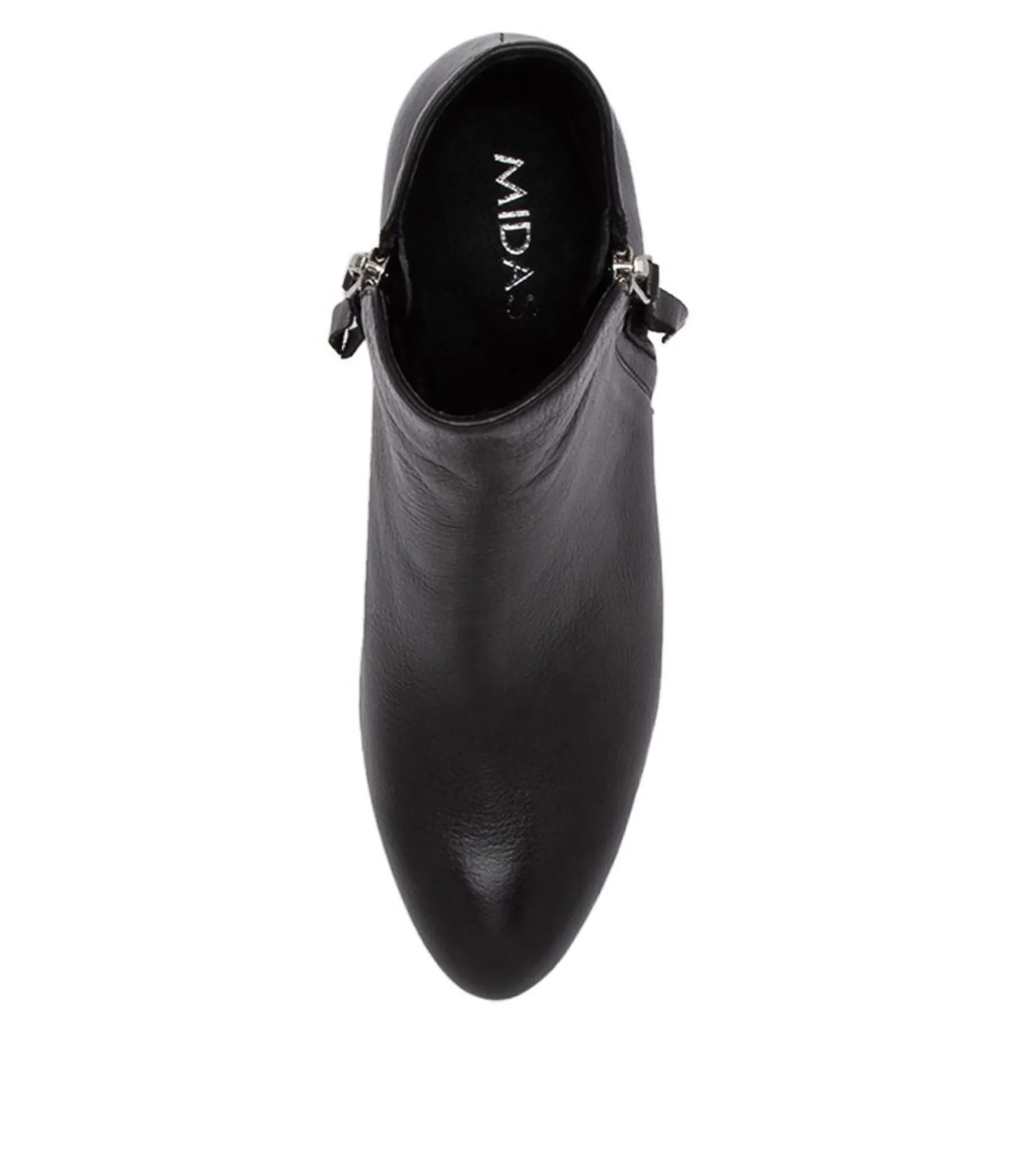 Store Midas Shoes Lizza Black Leather Ankle Boots Bh