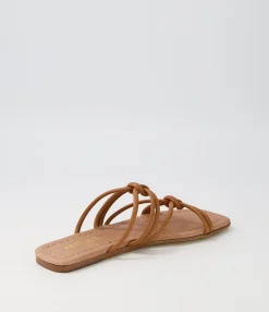 Best Midas Shoes Lolli Dark Tan Leather Sandals
