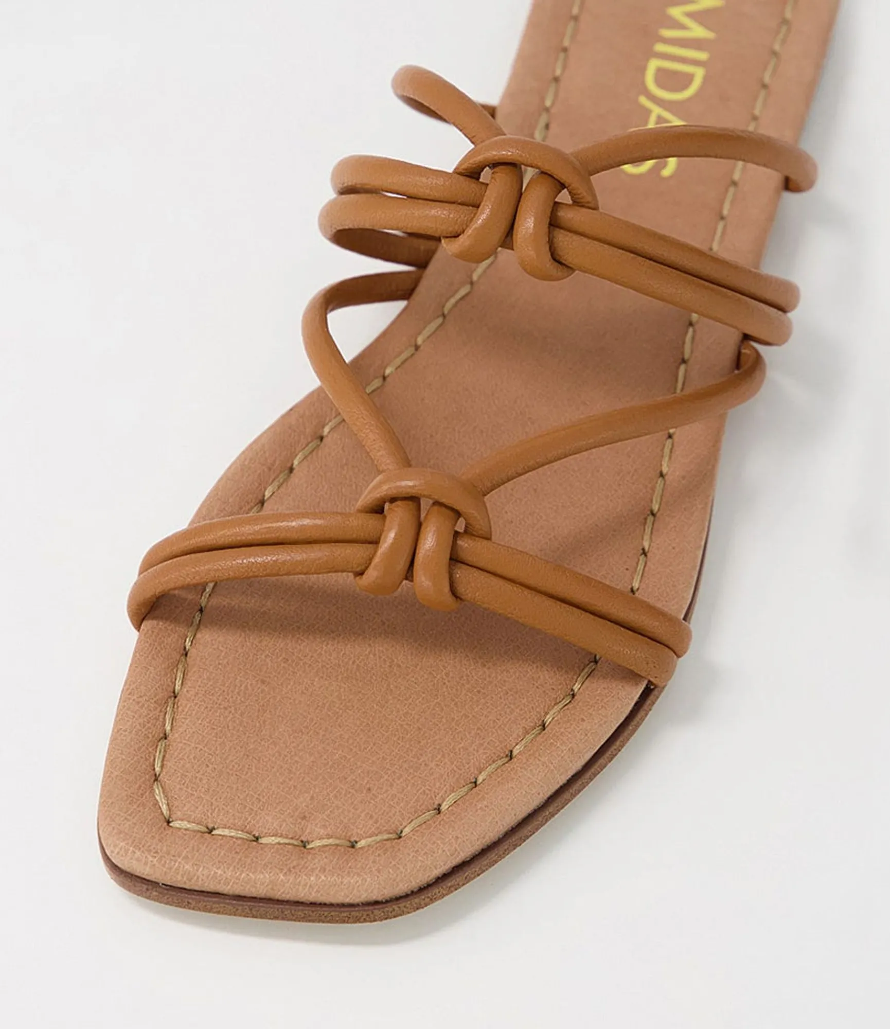 Best Midas Shoes Lolli Dark Tan Leather Sandals