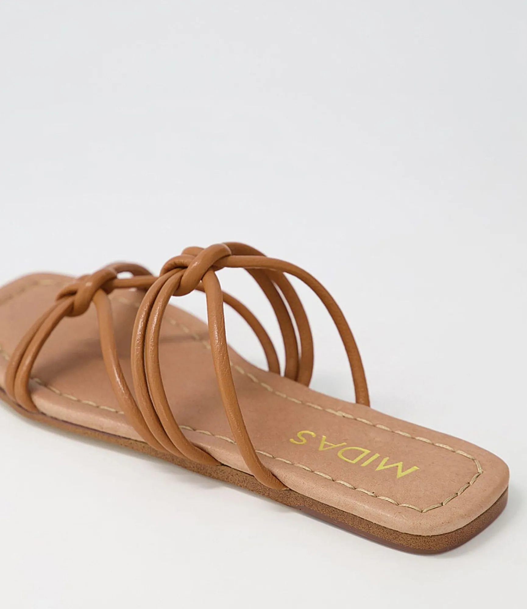 Best Midas Shoes Lolli Dark Tan Leather Sandals