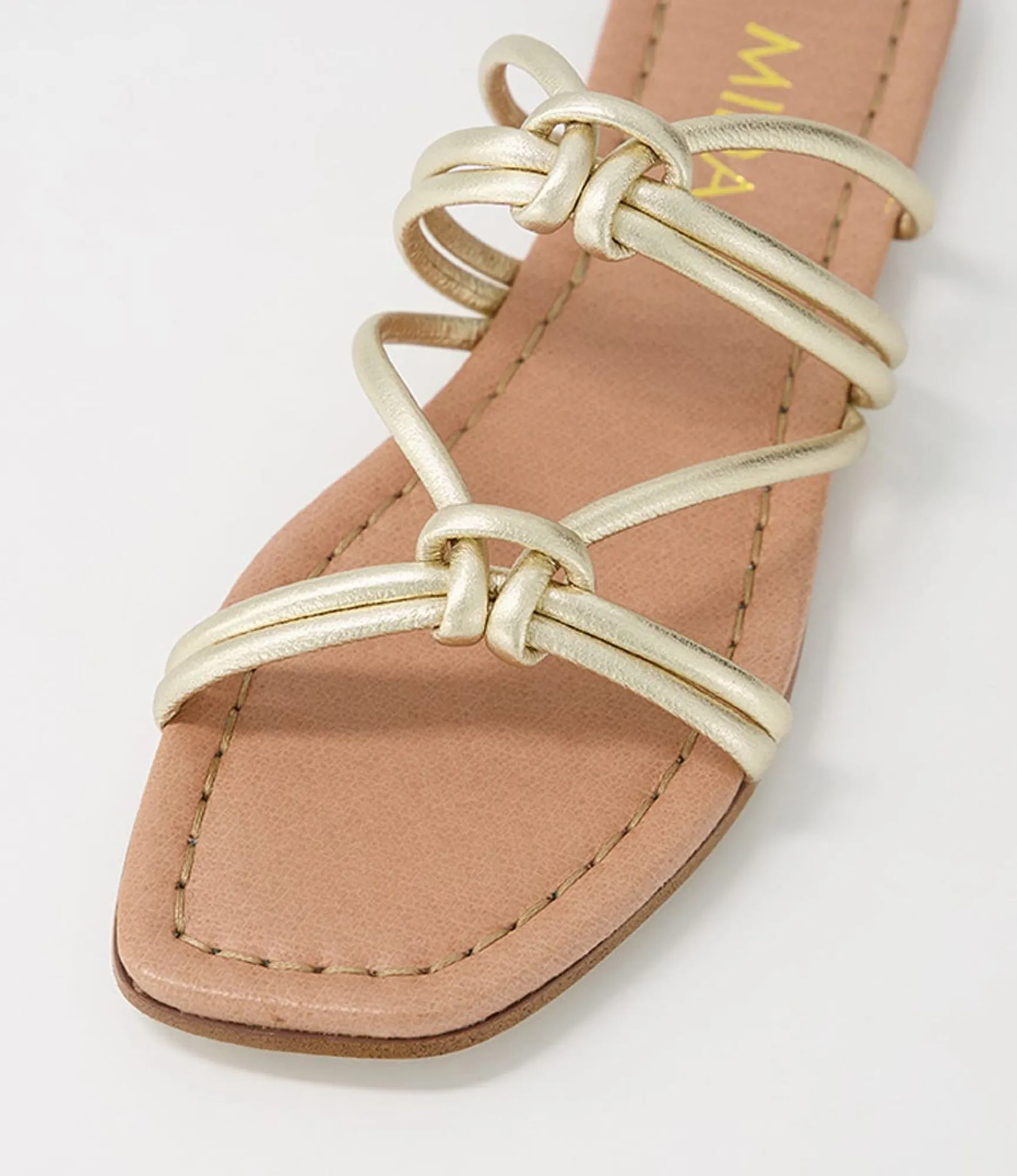 Fashion Midas Shoes Lolli Pale Gold Leather Sandals