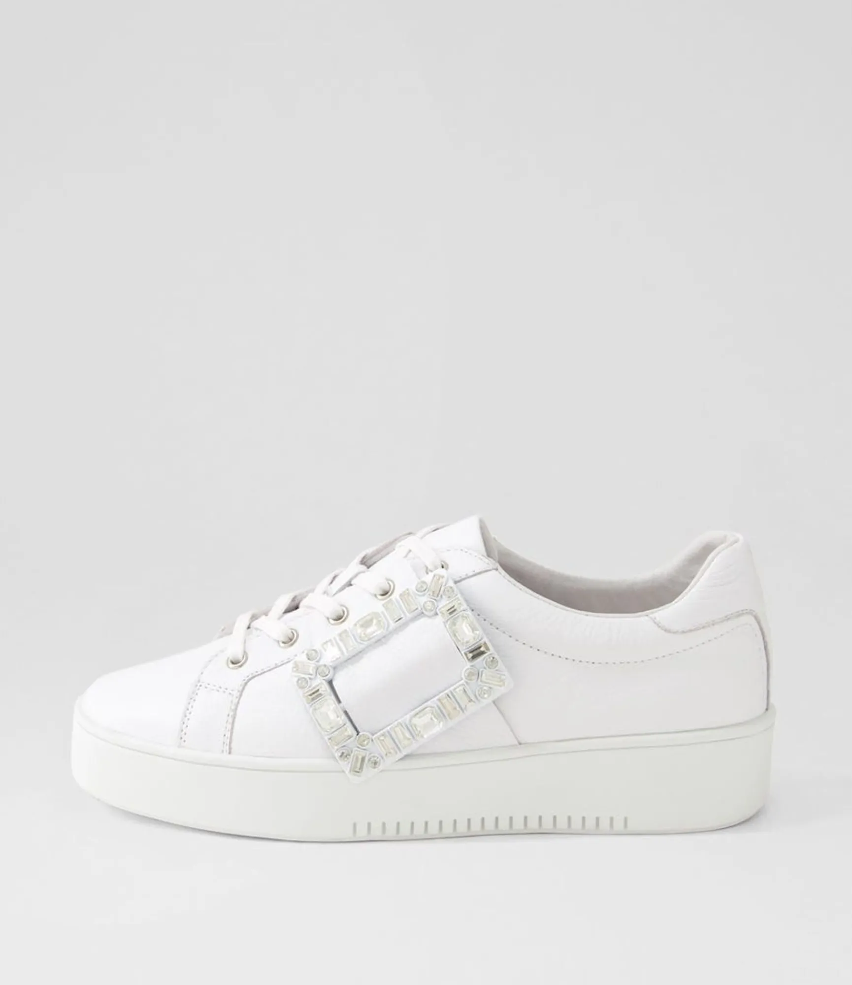 Outlet Midas Shoes Loredana White Leather Sneakers