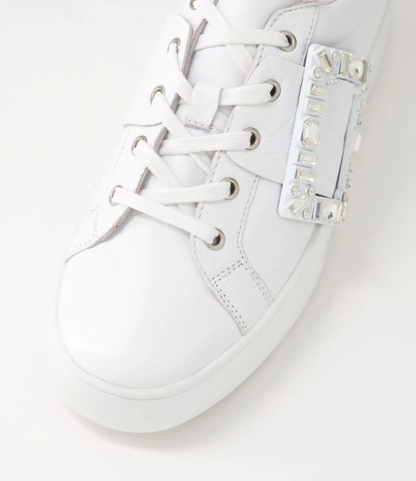 Outlet Midas Shoes Loredana White Leather Sneakers