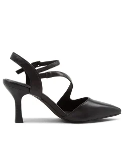 Best Midas Shoes Lucca Black Leather Pump Heels