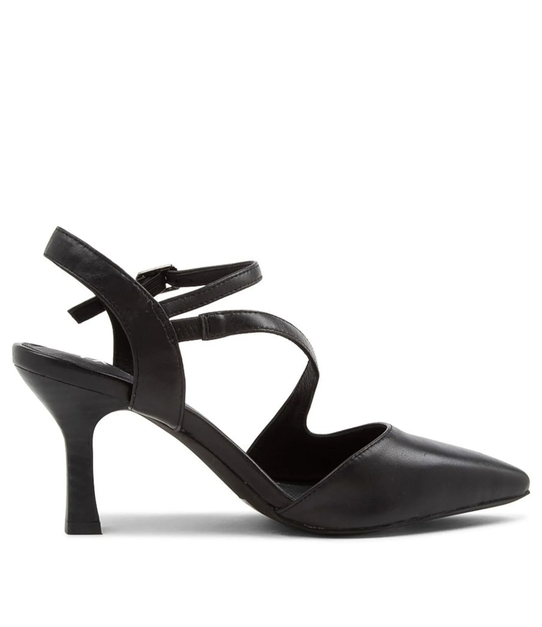 Best Midas Shoes Lucca Black Leather Pump Heels