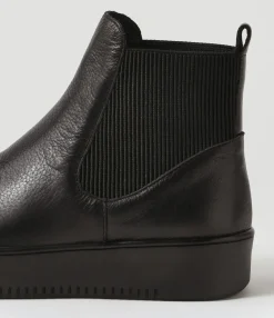 Flash Sale Midas Shoes Ludley Black Leather Elastic Chelsea Boots