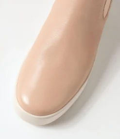 Online Midas Shoes Ludley Dark Nude Leather Elastic Chelsea Boots