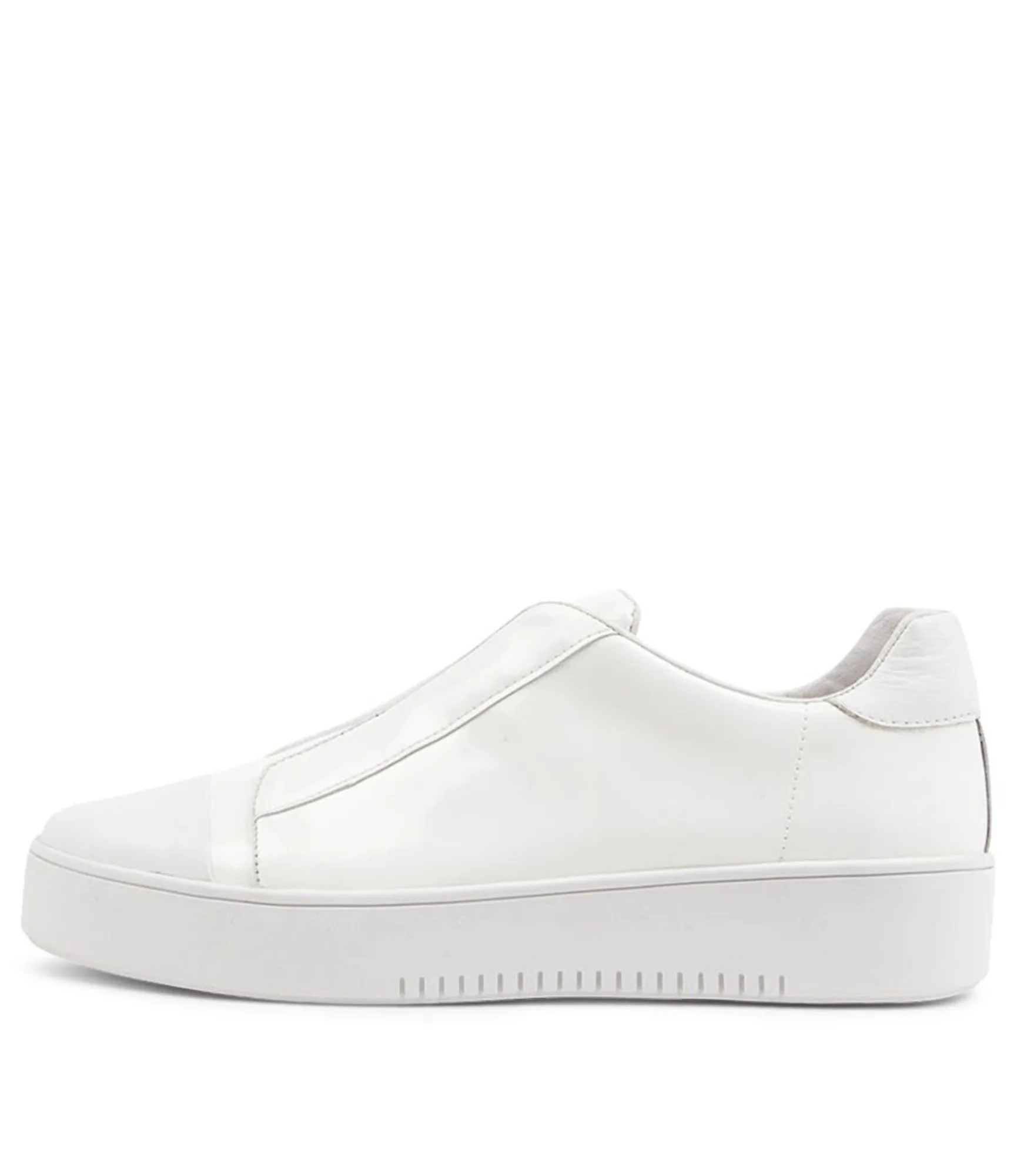Best Sale Midas Shoes Lune White Leather Patent Sneakers