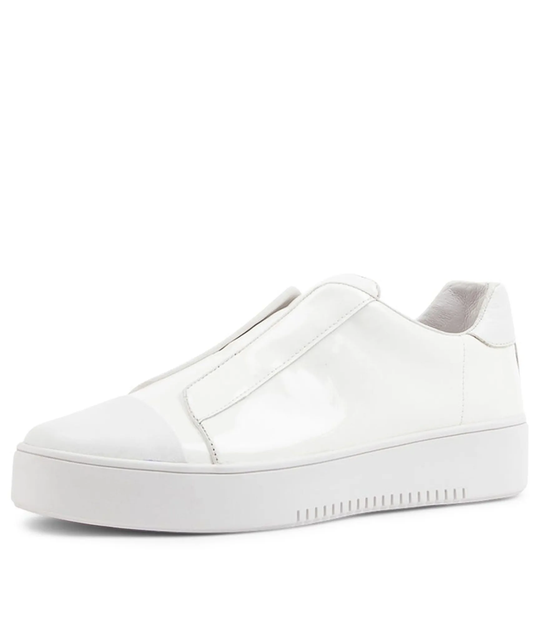 Best Sale Midas Shoes Lune White Leather Patent Sneakers