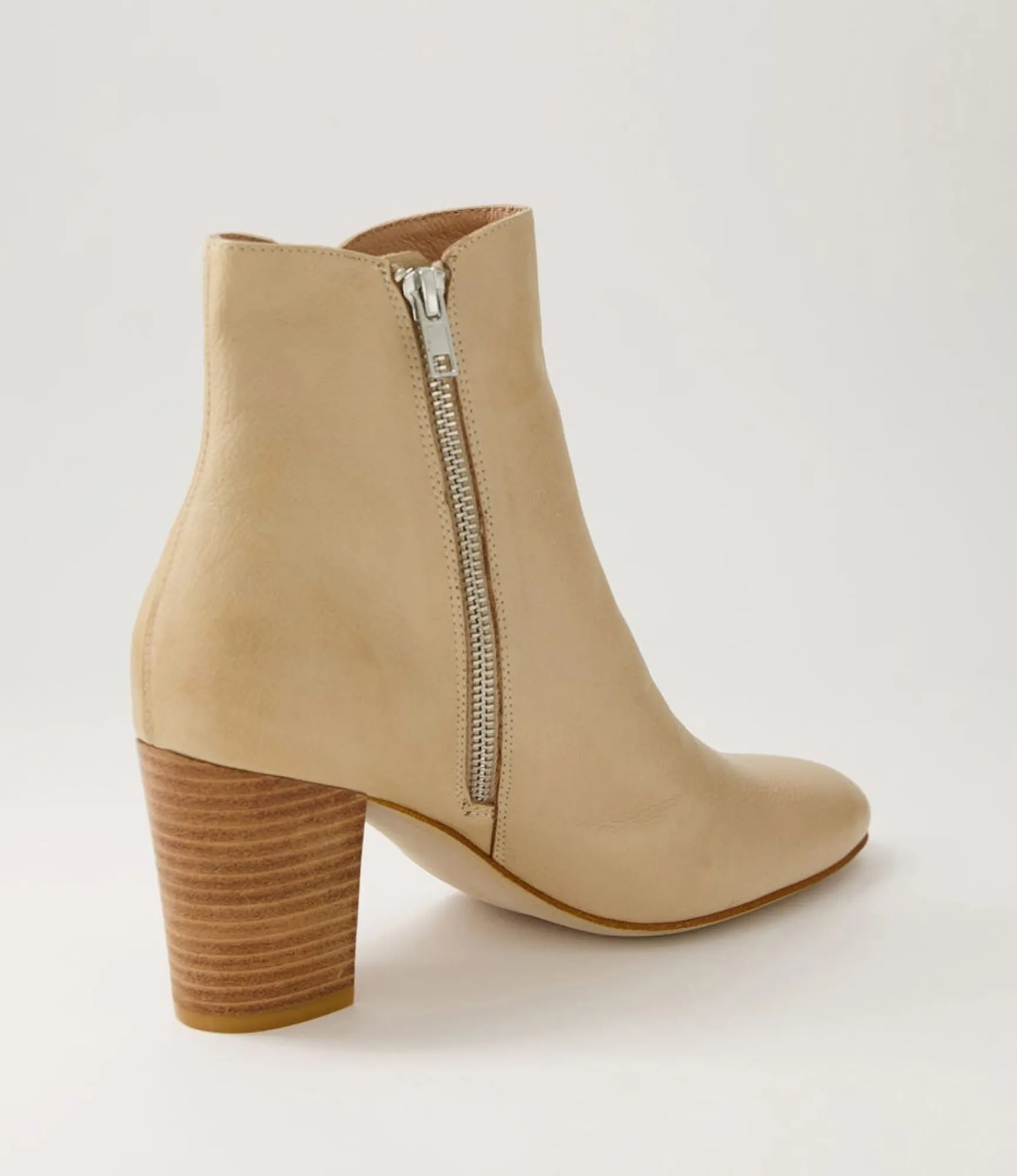 Clearance Midas Shoes Lyatt Camel Leather Ankle Boots